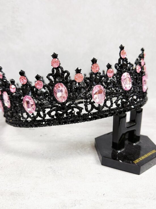Black Crown, Gothic crown, Renaissance headpiece, Regal crown, Medieval crown main image 7